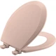 Bemis 500EC 063 Round Enameled Wood Toilet Seat in Venetian Pink