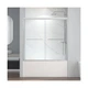 ENSO SENKA 60" W x 58" H Semi-Frameless Bypass Sliding Bathtub Shower Door, E...