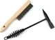 2 Pack Welding Chipping Hammer and Wire Brush Set &ndash; 11" Hammer with Coil Spring 