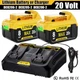 20 Volt for DeWalt 20V Max 6.0AH 8.0AH Lithium Battery / Charger DCB206-2 DCB200