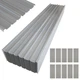 Panels Roofing 10 Pcs 8.1 Feet Corrugated Galvanized CGB-246 Metal NeatiEase