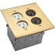 Floor Box Kit 5 x 5 ang 20A Tamper Weather Resistant Brass ENERLITES 975510-C-D