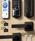 Veise Fingerprint Wi-Fi Smart Lock W/Door Lever Front Door Keyless Entry VE027-L