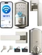 Veise VE027-L Built-in WiFi Smart Lock with Handle, Fingerprint keyless Entry