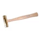 K Tool 71715 Brass Hammer, 24 oz, Non-Sparking, with Wooden Handle