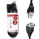iWork 6ft Black Extension Cord, 16/3 SJTW Heavy-Duty, 3-Prong 6-Foot,