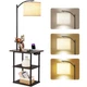 Floor Lamp End Table Charging Station USB Type C AC Port LED PESRAE Tables Color