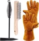 Glarks 4Pcs 10'' Chipping Hammer With Coil Spring Handle Black, Brown, Orange 