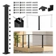 Cable Railing Post 36 Inch Corner Black Stainless Steel RW39 Muzata Led Modular