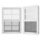 Shed Windows 18 x 23 Flush Mount White 2 Pack WRS-SW01 WRISIN Household Barns