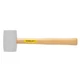 Stanley STHT56145 16 oz White Rubber Mallet Wood Handle Smooth Face