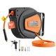 VEVOR Retractable Air Hose Reel 50 FT x 1/4 Inch Hybrid Air&nbsp;Hose Max 300 PSI