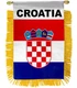CROATIA MINI BANNER FLAG GREAT FOR CAR & HOME WINDOW MIRROR HANGING