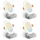 Amico 4 Pack 6 Inch 5CCT Ultra-Thin LED Recessed Ceiling Light with Junction ...