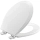 bemis 500ec 390 toilet seat with easy clean & change hinges, 1 pack round, co...
