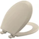 Bemis 500EC Durable Wood Toilet Seat with Easy Clean Hinges, Round, Almond