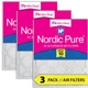 20x25x1 (19_1/2x24_1/2) Nordic Pure Tru Mini Pleat MERV 10 Air Filters 3 Pack