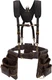 Pro Oil Tanned Leather Tool Belt with Padded Suspenders Leather Carpenter Tool B