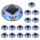 Solar Driveway Lights 16 Pack IP67 Waterproof White Blue LED VOLISUN Dock Deck