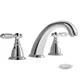 Phiestina Chrome 8 Inch 3 Hole Widespread Bathroom Faucet with Metal
