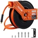 VEVOR Retractable Air Hose Reel, 3/8 IN x 50 FT 3/8IN x 50FT, Orange & Black 