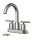 FORIOUS Brushed Nickel Bathroom Faucet 2 Hole, 4 Inch Centerset Bathroom Sink...