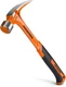 Jorgensen 20 oz Straight Claw Hammer with Magnetic Nail Holder, Rip Claw Hammer 