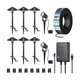 SUNVIE All-in-One LED Low Voltage Landscape Lighting Kit 6 Pathway Lights 2 S...
