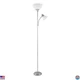 GLOBE Electric 67134 72" Silver Torchiere Floor Lamp with Adjustable Light &