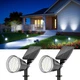 Spot Lights Outdoor Waterproof 1000LM Adjustable Landscape BONLION Solar Cool