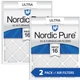 20x25x1 (Actual: 19_1/2x24_1/2) Nordic Pure Ultra MERV 16 Air Filters 2 Pack