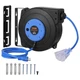 Extension Cord Reel 45 FT 12AWG Heavy Duty Lighted Outlet Blue VEVOR Retractable