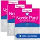 20x25x1 (19_1/2x24_1/2) Nordic Pure Tru Mini Pleat MERV 12 Air Filters 3 Pack
