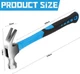 Claw Hammer with Comfort Grip Framing Hammer with Smooth Head Stubby Hammer 13 o