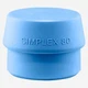Halder Simplex Soft Blue Rubber Replacement Face Insert, Non-Marring, 3.15"