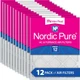 20x25x1 (19_1/2x24_1/2) Nordic Pure Tru Mini Pleat MERV 12 Air Filters 12 Pack