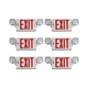 TANLUX Red Exit Sign with Emergency Lights, LED Emergency Exit Light with Bat...
