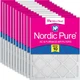 Filter 20x25x1 MERV 10 AC Furnace Nordic Pure 12 Pack Air Actual Size Mini Pleat