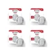 Kidde 20SDR Smoke Detector 4-Pack, Battery Operated Fire Alarm with LED Lights