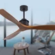Ceiling Fan 60 Inch Low Profile Flush Mount Reversible DC Motor Black Sofucor