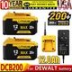 1-4X 20V For DeWalt 20Volt Max 12.0AH Lithium Ion Battery/Charger DCB206,DCB200✅