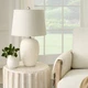 Table Lamp 23 Natural White Ceramic Off Shade Nourison BIT05 Home Bedroom Living