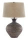 Signature Design by Ashley Magan 285." Textured Bronze Metal Table Lamp, Anti...